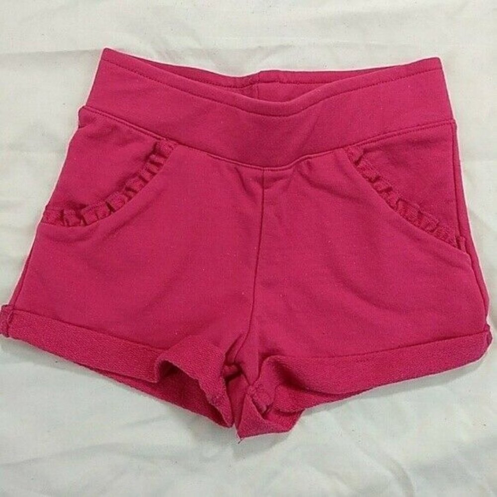 Hanes Little Girls Pink Ruffle Shorts